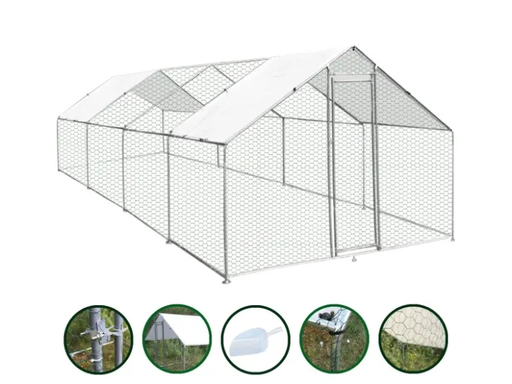 Monstershop Hühner Freilauf 4m x 8m x 2m