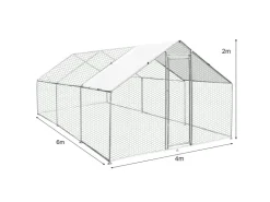 Monstershop Hühner Freilauf 4m x 6m x 2m