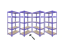 Monstershop Monster Racking T-Rax Eckregal & 4x 90cm Lagerregal Blau* Regalsysteme