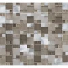 Mosaik Glas & Aluminium Beige Brush 27 cm x 30 cm* Mosaik