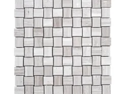 Mosaik Marmor Basketwave Grau poliert 29 cm x 29 cm* Mosaik