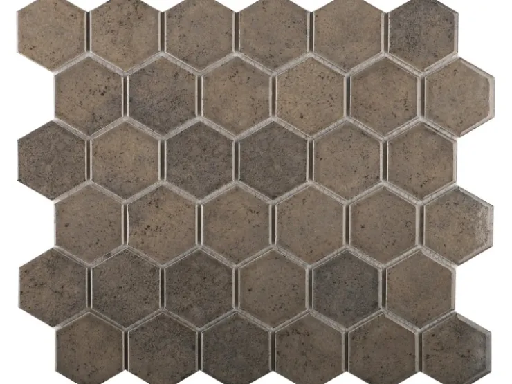 Mosaikmatte Castello Hexagon Keramik 32 cm x 28 cm