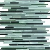Mosaikmatte Glas Aluminium Black Grey 30 cm x30 cm* Mosaik