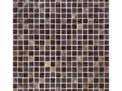 Mosaikmatte Glas Naturstein Steel 30 cm x 30 cm* Mosaik