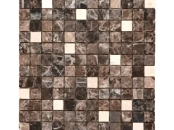 Mosaikmatte Naturstein Kronos Marron Sunny 30 cm x 30 cm
