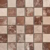 Mosaikmatte Naturstein Verona Rosso Crema 30 cm x 30 cm