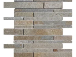 Mosaikmatte Quarzit Beige Bunt Bricks 30 cm x 30 cm* Mosaik