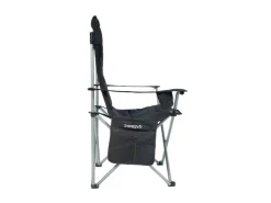 24Move Campingstuhl faltbar Klappstuhl gepolstert inkl. Tragetasche - 150kg - schwarz