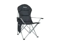 24Move Campingstuhl faltbar Klappstuhl gepolstert inkl. Tragetasche - 150kg - schwarz