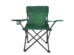 24Move Campingstuhl Faltstuhl Grün Mit Getraenkehalter Tragetasche Outdoor Faltbar Max 100Kg Anglerstuhl Polyester* Stühle