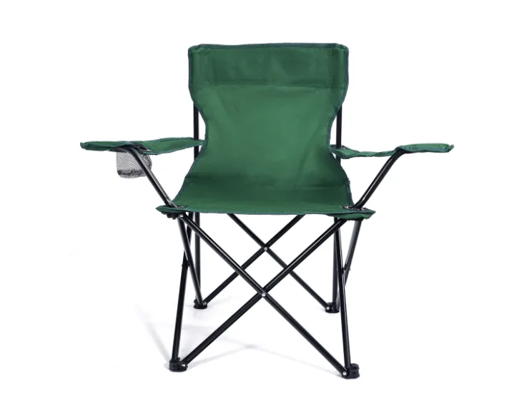 24Move Campingstuhl Faltstuhl Grün Mit Getraenkehalter Tragetasche Outdoor Faltbar Max 100Kg Anglerstuhl Polyester* Stühle