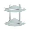 MSV Eck-Duschregal Tabarca Alu & Glas 24 cm x 24 cm x 30 cm