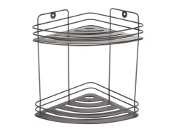 MSV Eck-Regal Kery Stahl 20 cm x 20 cm x 23,5 cm Mattschwarz