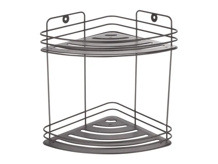 MSV Eck-Regal Kery Stahl 20 cm x 20 cm x 23,5 cm Mattschwarz