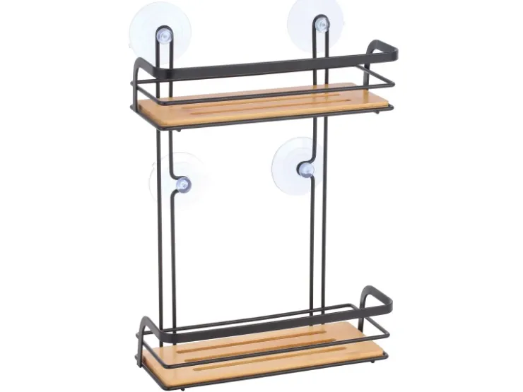 MSV Regal Hiko 25,5 cm x 12 cm x 37 cm Schwarz-Braun* Holzregale