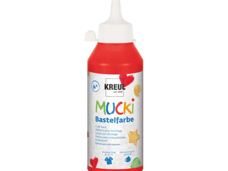 KREUL Mucki Bastelfarbe Rot 250 ml