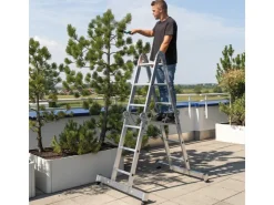 MUNK Vielzweckleiter mit Nivello Traverse 4x3 Sprossen