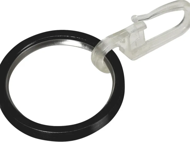 mydeco Gardinen-Ringe Schwarz Ø 4 cm für Ø 2 cm Gardinenstangen