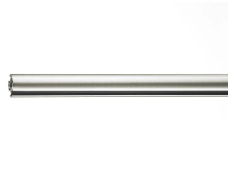 mydeco Gardinenstange für Gleiter Edelstahl-Optik Ø 2,5 cm x 160 cm