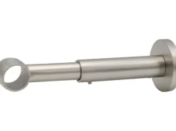 mydeco Gardinenstange-Halterung Noble 1-läufig ausziehbar Edelstahl-Optik Ø 2 cm