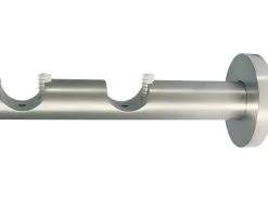 mydeco Gardinenstange-Halterung 2-läufig Function Edelstahl-Optik Ø 2 cm