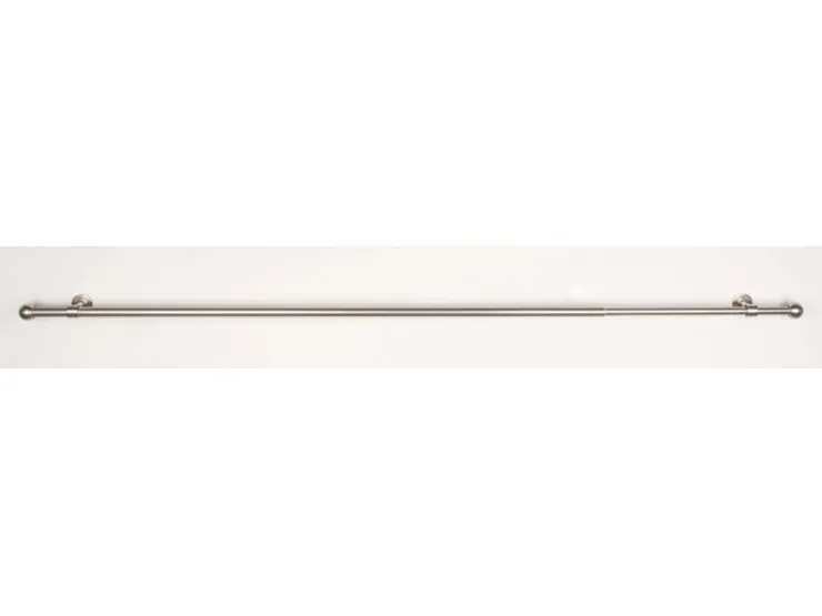mydeco Gardinenstange-Komplettset 2in1 ausziehbar Edelstahl-Optik 160-280cm