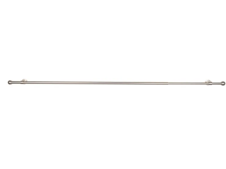mydeco Gardinenstange-Komplettset 2in1 ausziehbar Edelstahl-Optik 160-280cm