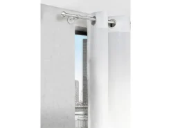 mydeco Gardinenstange-Komplettset 2in1 ausziehbar Edelstahl-Optik 160-280cm