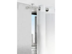 mydeco Gardinenstange-Komplettset 2in1 ausziehbar Edelstahl-Optik 160-280cm