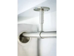 mydeco Gardinenstange-Komplettset 2in1 ausziehbar Edelstahl-Optik 160-280cm