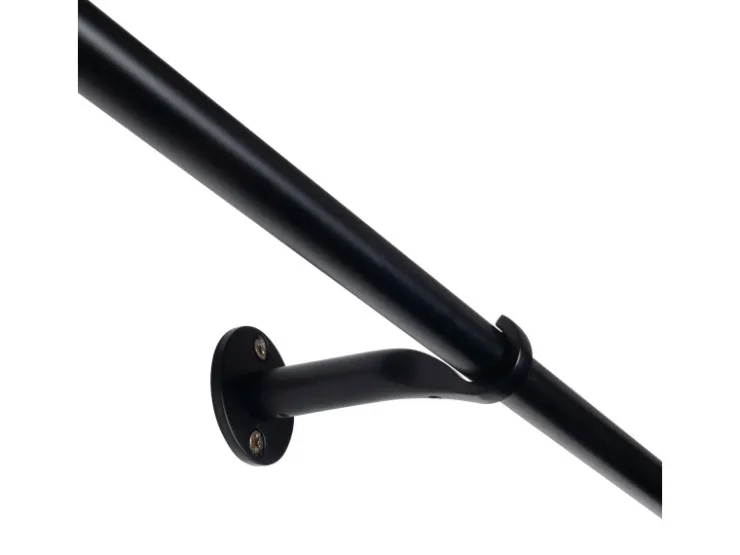 mydeco Gardinenstange-Set day & night ausziehbar Schwarz 120-210cm