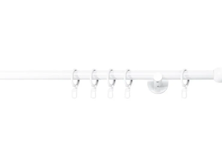 mydeco Maß-Gardinenstange mit Endstück Ball Weiß Ø 2 cm x 220 cm* Gardinenstangen