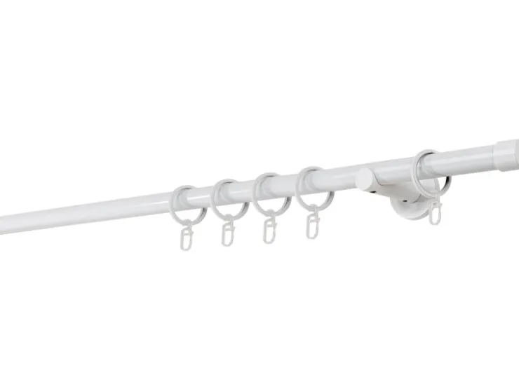 mydeco Maß-Gardinenstange mit Endstück Cap Weiß Ø 2 cm x 170 cm