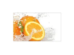 MySpotti Küchenrückwand Profix Cucina Aqua 100 x 60 cm Gelb-Orange-Weiß* Klebefolien
