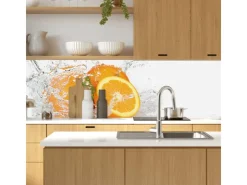 MySpotti Küchenrückwand Profix Cucina Aqua 100 x 60 cm Gelb-Orange-Weiß* Klebefolien