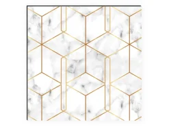 MySpotti Küchenrückwand Profix Cucina Nicole 160 x 60 cm Weiß-Gold