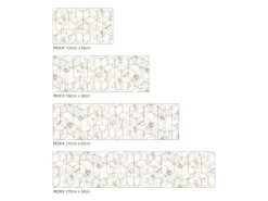 MySpotti Küchenrückwand Profix Cucina Nicole 160 x 60 cm Weiß-Gold