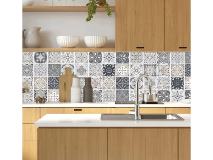 MySpotti Küchenrückwand Profix Cucina Liam 160 x 60 cm Grau-Beige* Klebefolien