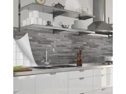 Myspotti Küchenrückwandfolie Black Bricks Selbstklebend 280 cm x 60 cm* Klebefolien
