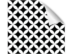 Myspotti Küchenrückwandfolie Chadi Selbstklebend 450 cm x 60 cm Schwarz-Weiß