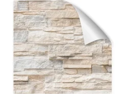Myspotti Küchenrückwandfolie Bruchsteinwand Beige Selbstklebend 450 cm x 60 cm* Klebefolien