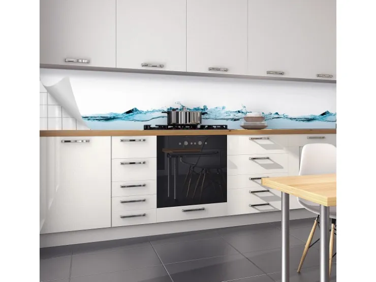 Myspotti Küchenrückwandfolie Wasser Selbstklebend 450 cm x 60 cm* Klebefolien
