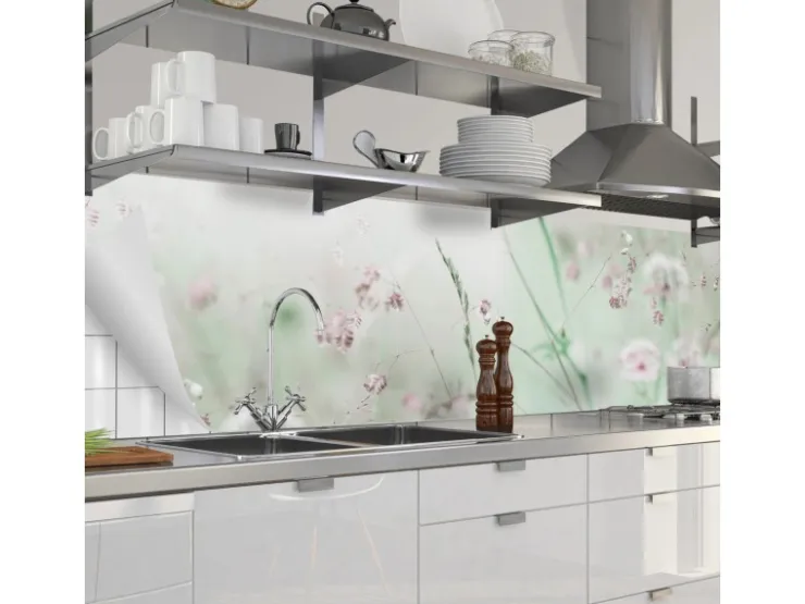 Myspotti Küchenrückwandfolie Wildblumen Selbstklebend 450 cm x 60 cm