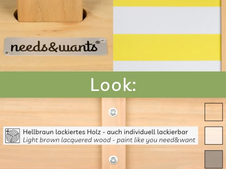 needs&wants Holz Sandkasten mit Dach Sunplaya4