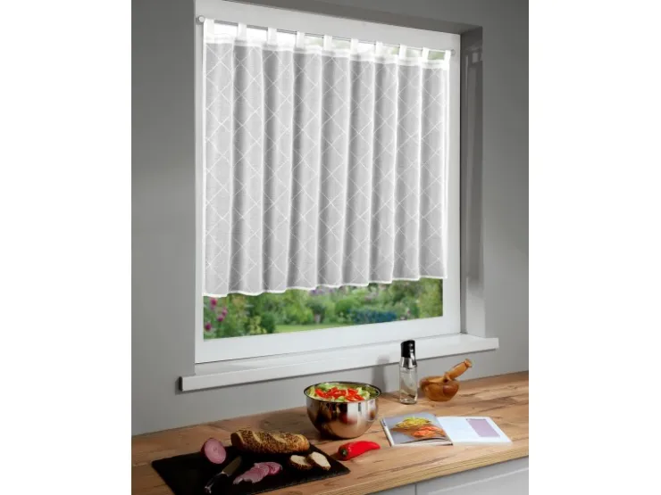 Sehlbach Neusser Collection Schlaufenpanneau Gabrielle 95 cm x 140 cm Weiß* Vorhänge|Gardinen