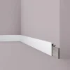 NOEL & MARQUET NMC CF2S WALLSTYL Abdeckleiste Zierleiste Sockelleiste Stuckleiste 2 m 200 cm x 2,2 cm x 11 cm Weiß* Zierprofile