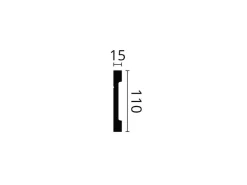 NOEL & MARQUET NMC FD2 Flex WALLSTYL Flexible Sockelleiste Zierleiste Stuckleiste 2 m 200 cm x 1,5 cm x 11 cm Weiß* Zierprofile