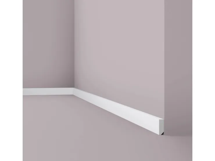 NOEL & MARQUET NMC FT1F WALLSTYL Sockelleiste Zierleiste Wandleiste Friesleiste 2 m 200 cm x 1,3 cm x 3,8 cm Weiß* Zierprofile