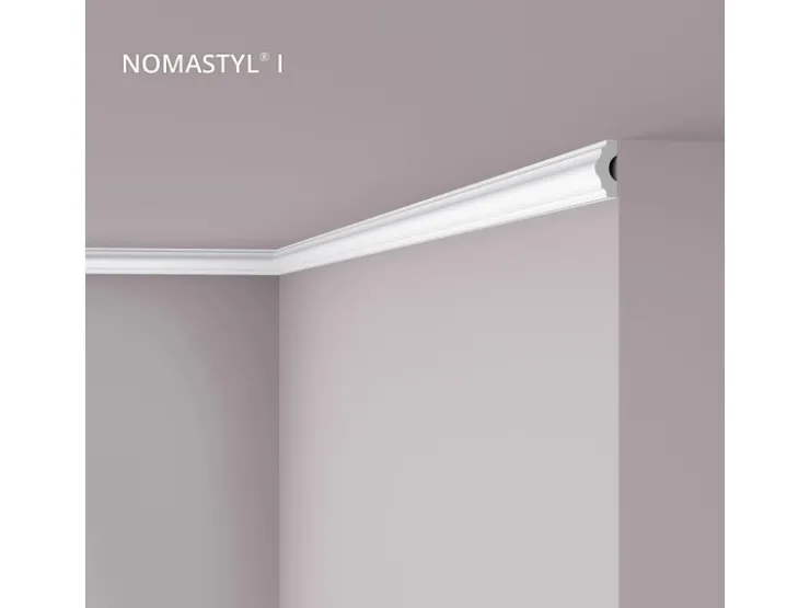 NOEL & MARQUET NMC I NOMASTYL Eckleiste Zierleiste Stuckleiste 2 m 200 cm x 1,6 cm x 3,8 cm Weiß