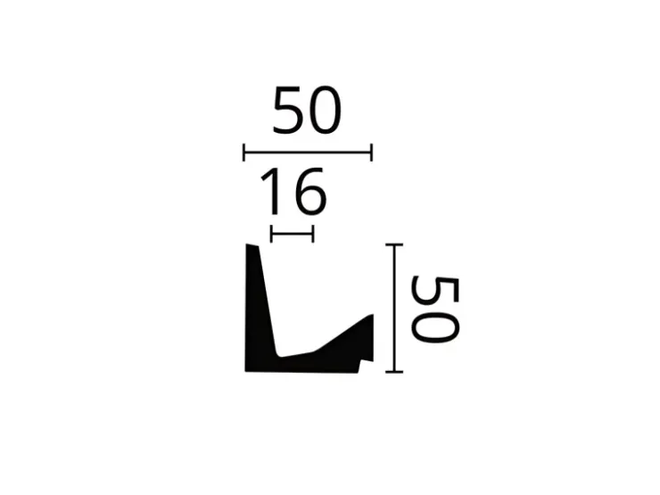 NOEL & MARQUET NMC IL5 ARSTYL Eckleiste Zierleiste Stuckleiste für Indirekte Beleuchtung 2 m 200 cm x 5 cm x 5 cm Weiß* Zierprofile
